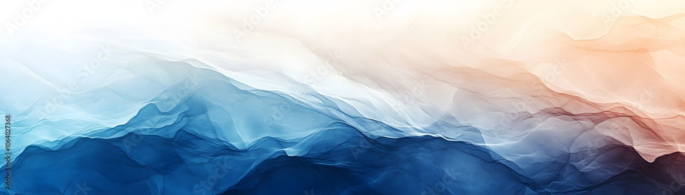 custom made wallpaper toronto digitalAbstract Watercolor Painting with Blue, White, and Brown Hues