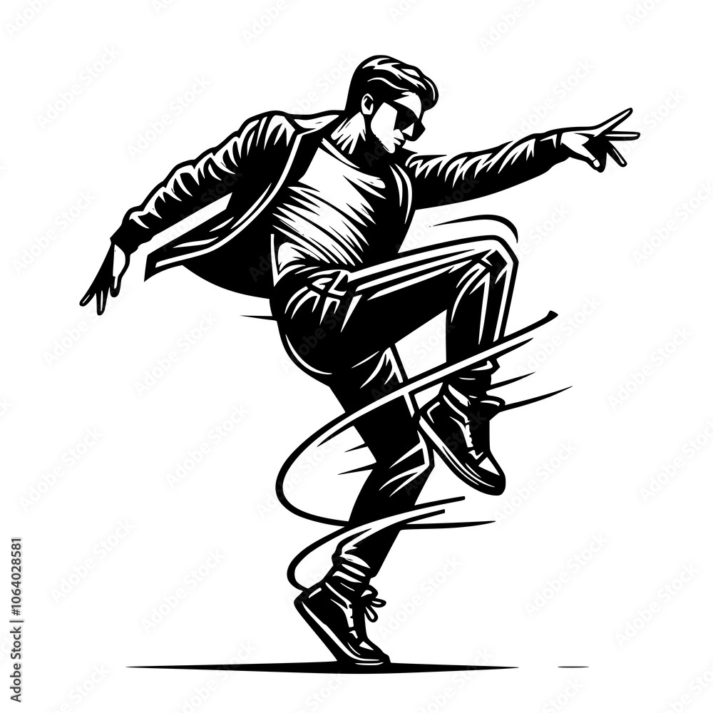 Black and White Vector Silhouettes of Dancers in Aesthetic and Dynamic Poses – Minimalist Art for Motion and Expression Black and White Vector Silhouettes of Dancers in Aesthetic and Dynamic Poses – Minimalist Art for Motion and Expression