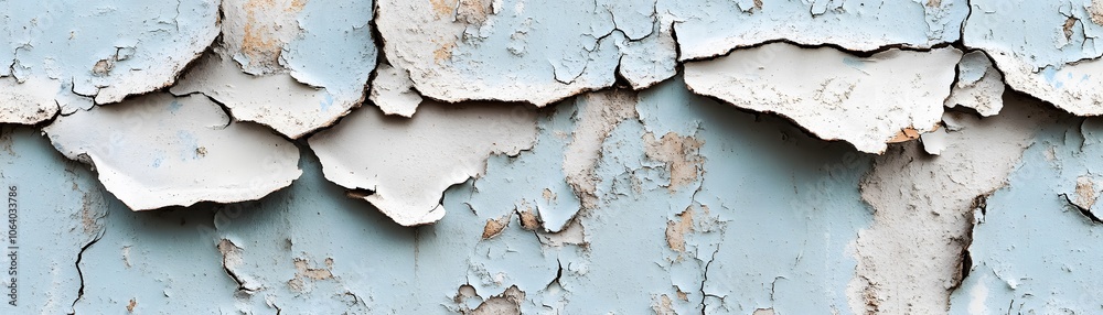 Close-up of Peeling Blue and White Paint on a Wall Close-up of Peeling Blue and White Paint on a Wall