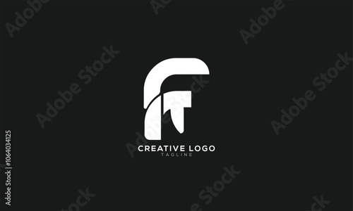 FT TF Abstract initial monogram letter alphabet logo design