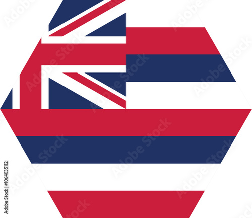 Polygon flag of the United States of America federal state of HAWAII