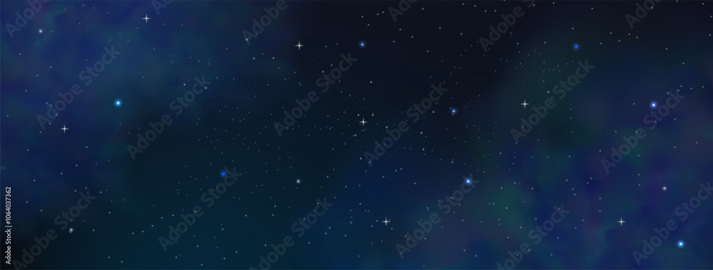 Fototapeta premium Starry night sky with astrological constellations. Space stars background.Space nebula and glittering stardust.