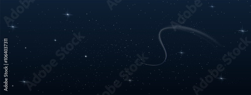Starry night sky with astrological constellations. Space stars background.Space nebula and glittering stardust.