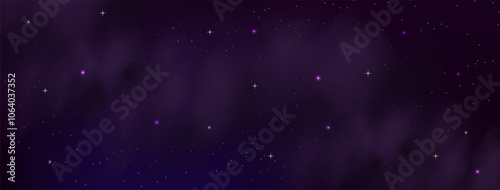 Starry night sky with astrological constellations. Space stars background.Space nebula and glittering stardust.