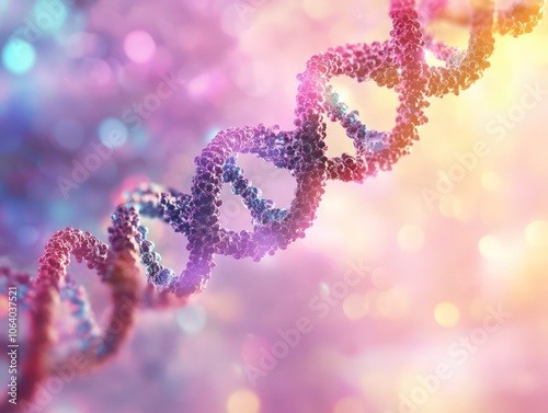 Genetic DNA Helix for Medical Research in Biotechnology Background