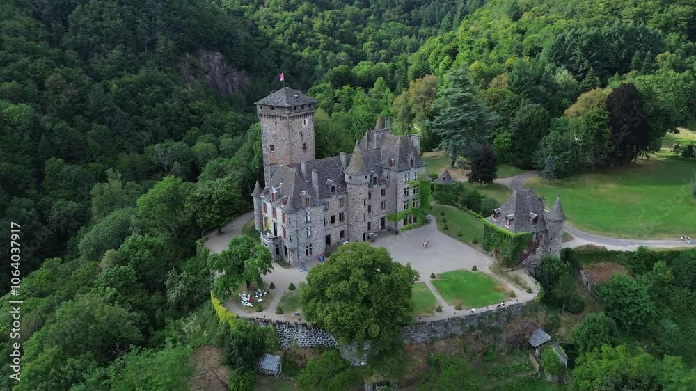 Drone video Pesteils castle france europe Drone video Pesteils castle france europe