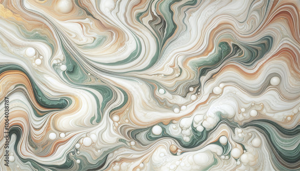 Elegant Green and Beige Marbling Elegant Green and Beige Marbling