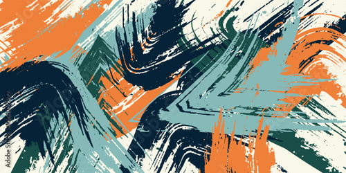 Chic motley paint grunge seamless pattern. Hand drawn background for your design. Textile, packaging, blog decoration, banner, poster