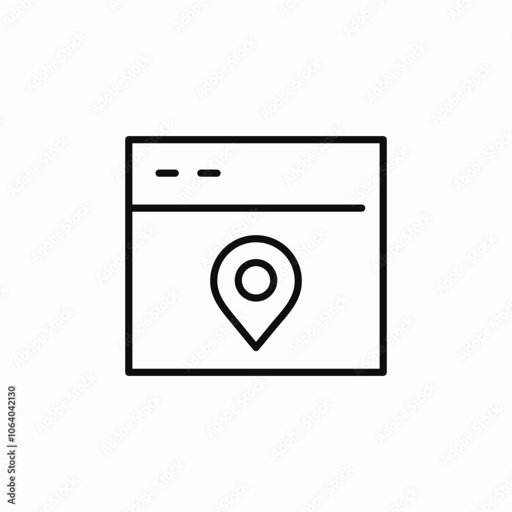 website location icon sign vector website location icon sign vector