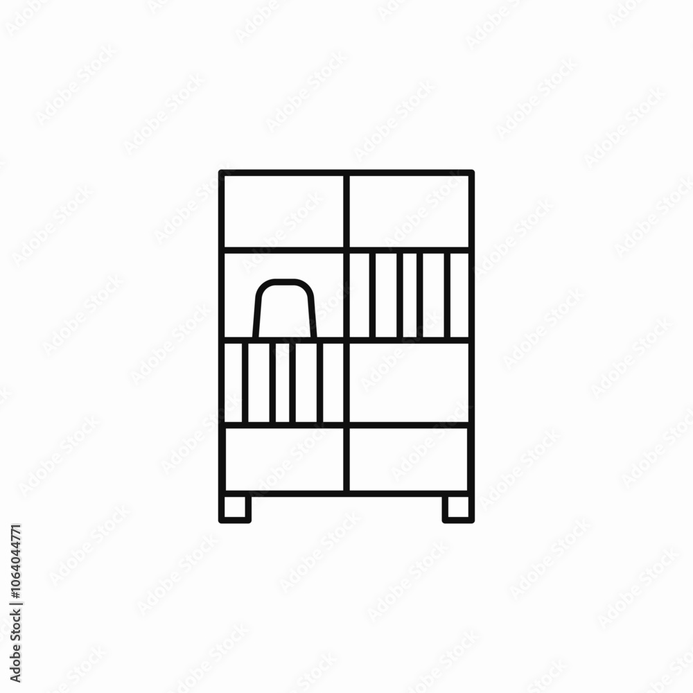 cupboard cabinet icon sign vector cupboard cabinet icon sign vector