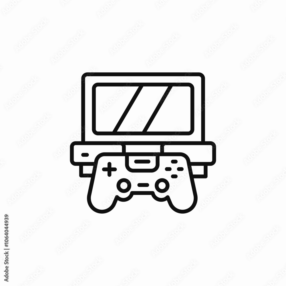 game controller console tv icon sign vector game controller console tv icon sign vector