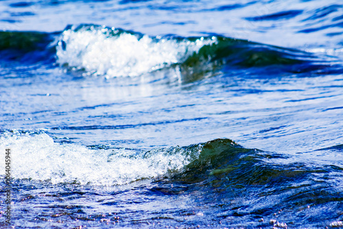 Waves of Blue & Green Lake or Sea Water