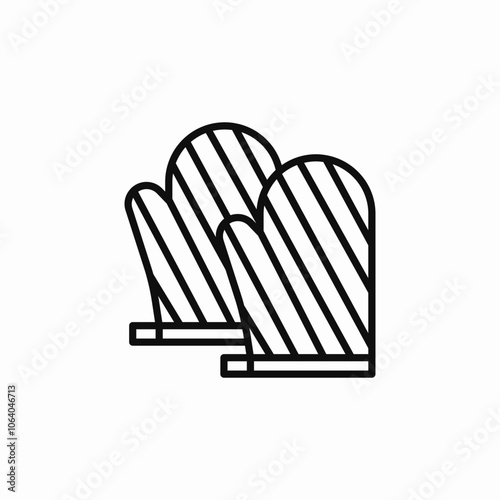 oven mitts icon sign vector