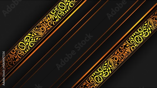 Abstract Black And Gold Luxury Background   in a seamless loop.