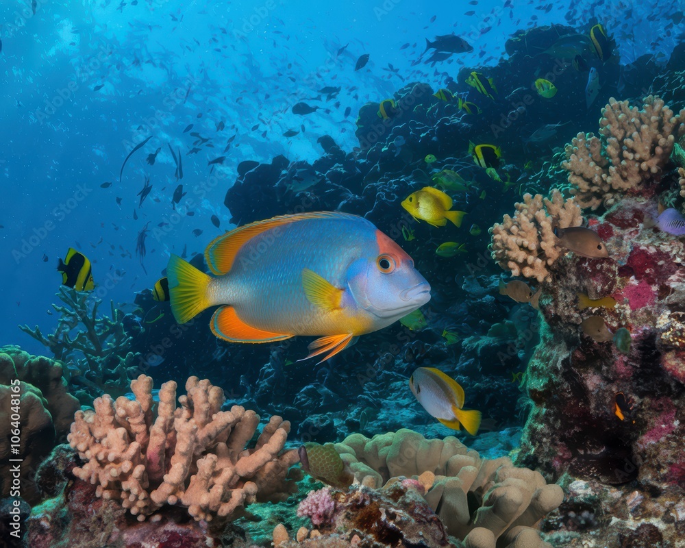 coral reef and fish coral reef and fish