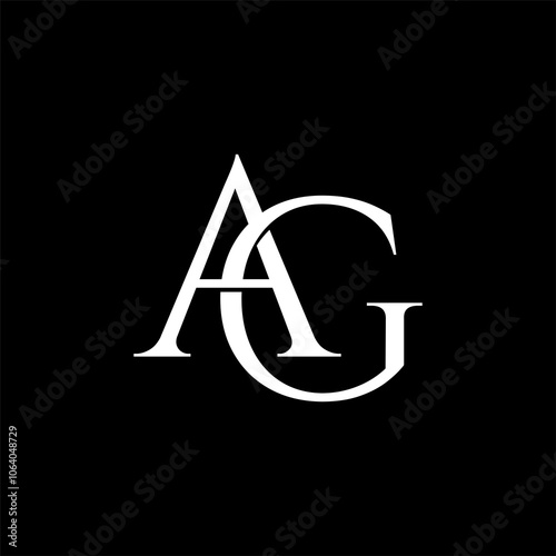 Letter AG logo icon design, modern, minimalist, luxury