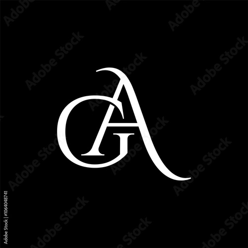 Letter AG logo icon design, modern, minimalist, luxury