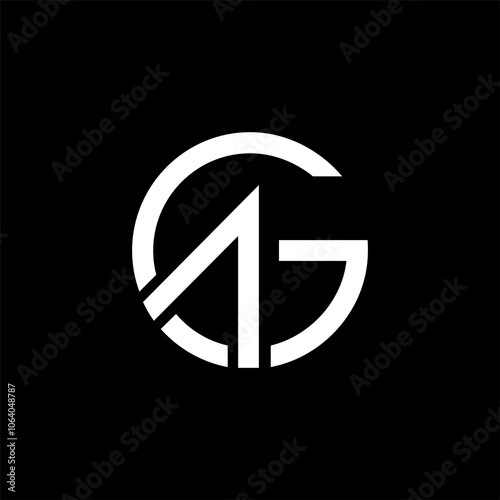 Letter AG logo icon design, modern, minimalist, luxury