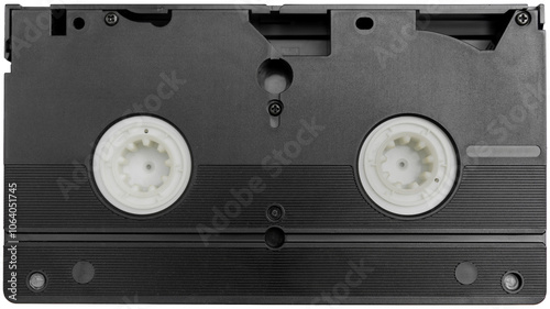 Backside of a Vintage VHS Cassette. a high resolution isolated on a transparent background photo