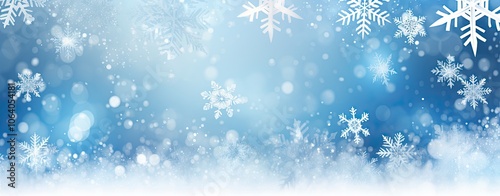 winter background with snowflakes