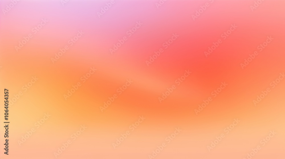 Yellow red sun gradient with pink spots background. Abstract orange sunset color transition. Template for aesthetic design.