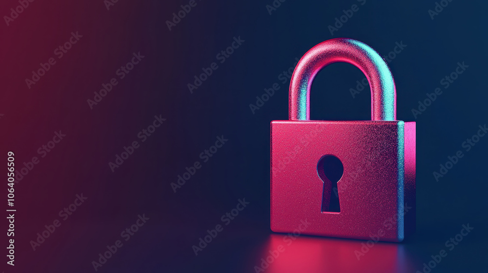 glowing padlock symbolizing security in digital environment