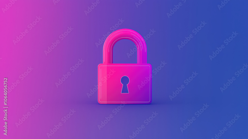 vibrant pink padlock symbolizes digital privacy and security vibrant pink padlock symbolizes digital privacy and security