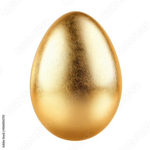 Golden  egg isolated on a transparent background,