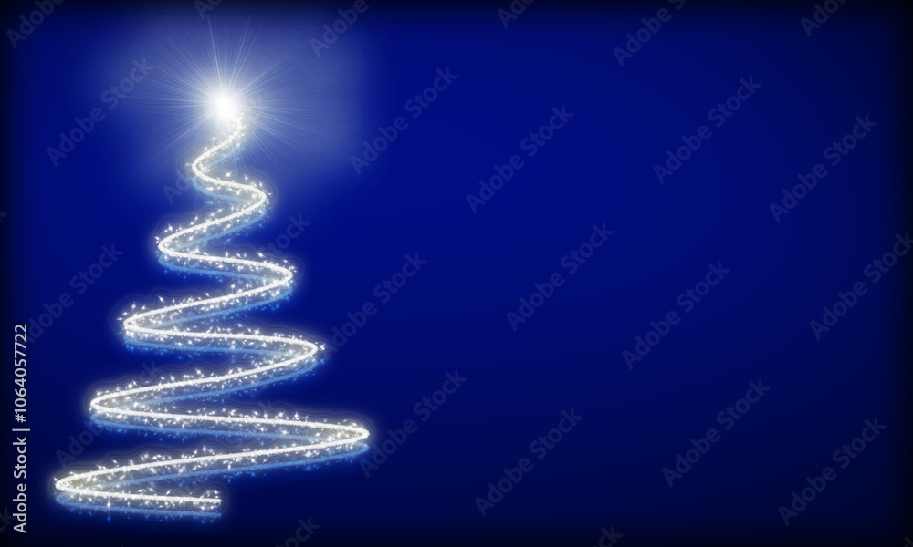 Fondo de degradado azul con textura de pared y árbol de navidad blanco para felicitación Fondo de degradado azul con textura de pared y árbol de navidad blanco para felicitación
