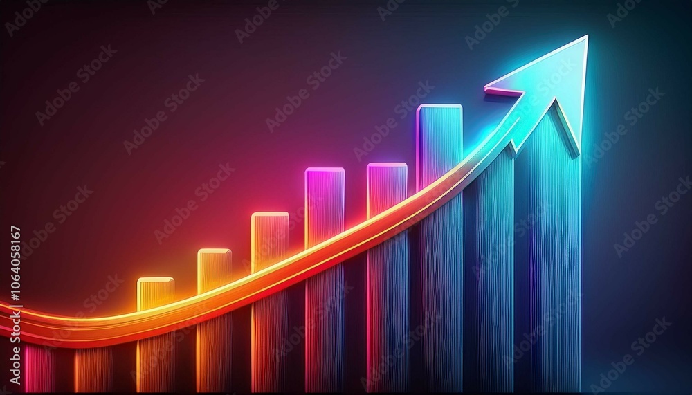 business graph with arrow business graph with arrow