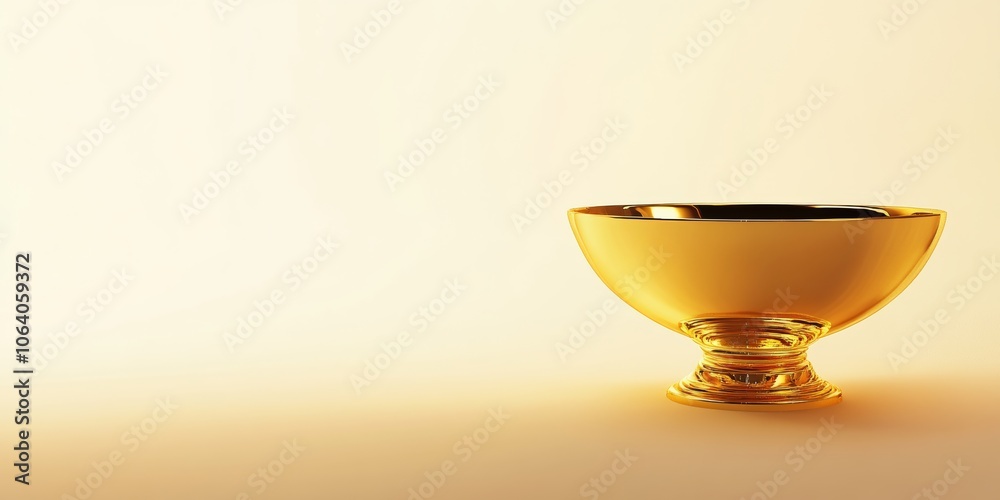 An elegant gold trophy, placed against a clean white background, reflecting light beautifully and symbolizing achievement An elegant gold trophy, placed against a clean white background, reflecting light beautifully and symbolizing achievement