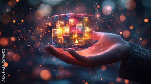 Explore innovative business strategies with holographic technology empowering visionary decision-making
