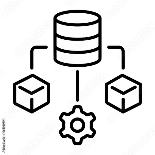 A linear icon of cluster management