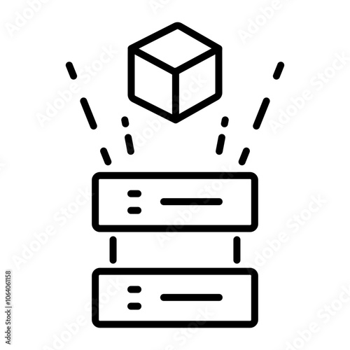 An outline style icon of hypervisor