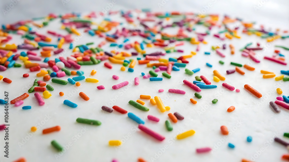 Colorful Sprinkles on White Background Colorful Sprinkles on White Background