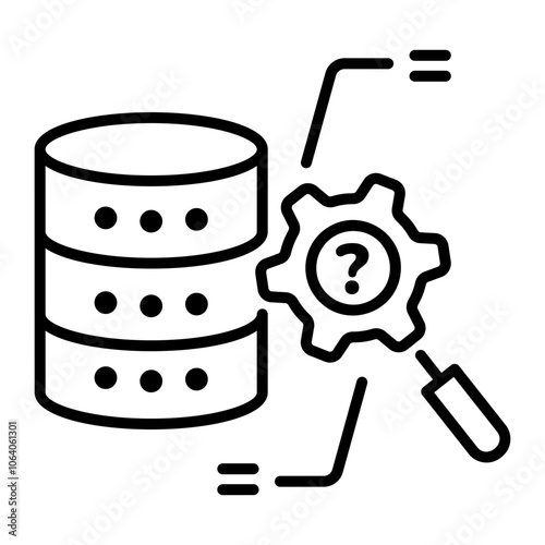 Query optimization icon in line style