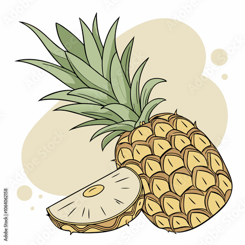 pineapple vector illustration