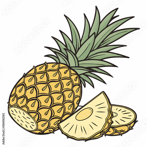 illustration of pineapple