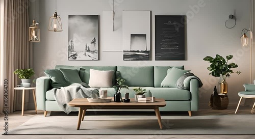 modern living room with sofa, modern living room, white color, design interior