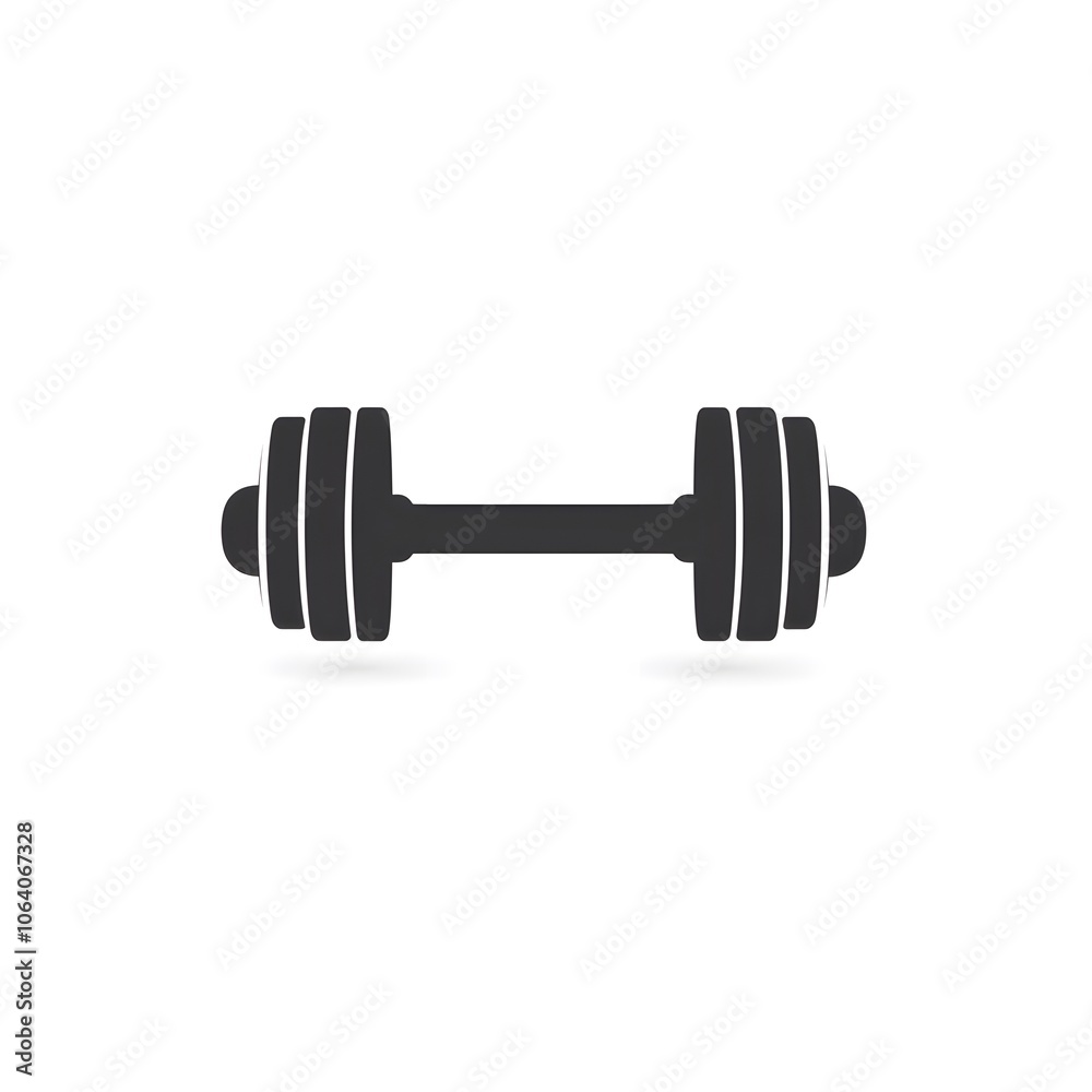 Fototapeta premium Minimalistic Dumbell weightlifting Gym Lifting Sports Workout Fitness icon logo Symbol