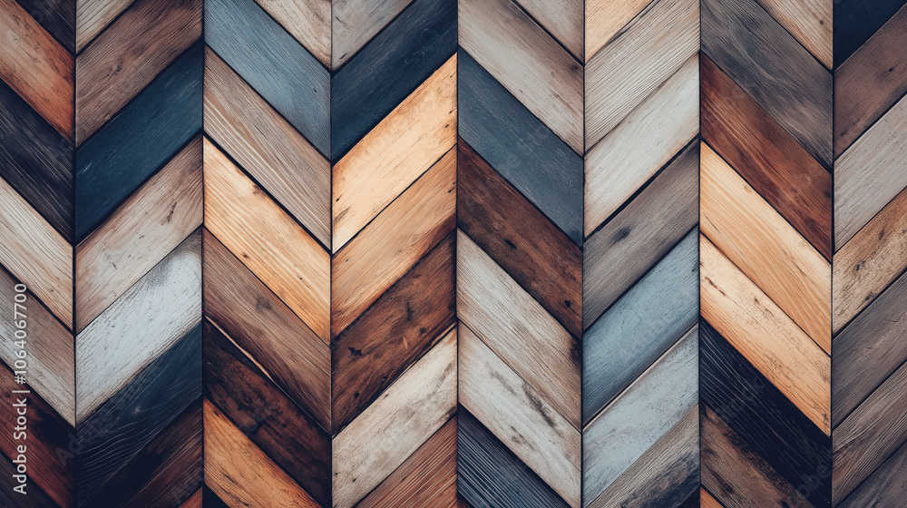 A wood grain patterned wall with a blue stripe A wood grain patterned wall with a blue stripe