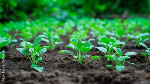 young woman planting in the garden