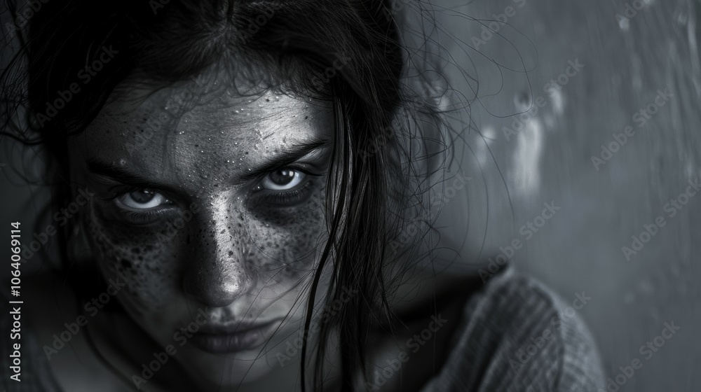 Portrait of a Victim of Domestic Violence Portrait of a Victim of Domestic Violence