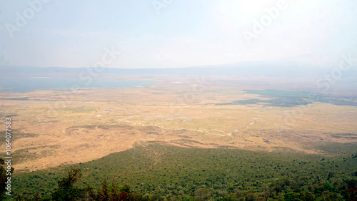 scenic landscape at the ngorongoro crater photo