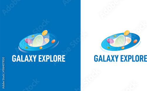 Galaxy Explore Dark Blue Icon Logo