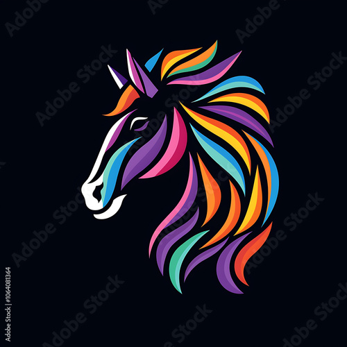 Wallpaper Mural Stylized Horse Logo Illustration Torontodigital.ca