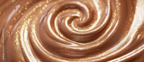 A swirl of chocolate with glitter on top