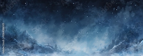 winter landscape with snow