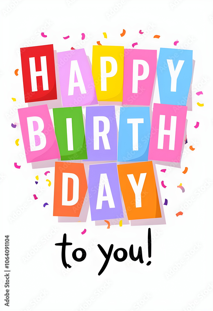 Fototapeta premium Happy Birthday To You Card