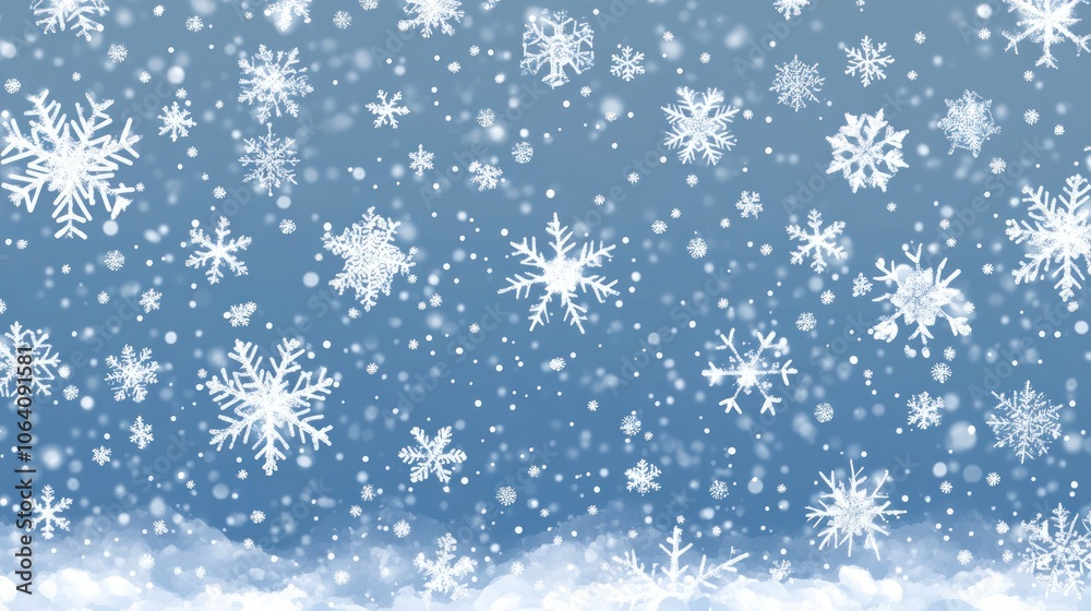 Winter background with delicate snowflakes on a gradient.
Winter background with delicate snowflakes on a gradient.